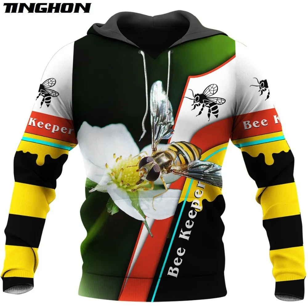 

Insect bee pattern 3D Printed Men hoodies Bee Keeper Harajuku Fashion Hoodie Sweatshirt Unisex Casual jacket pullover WS98