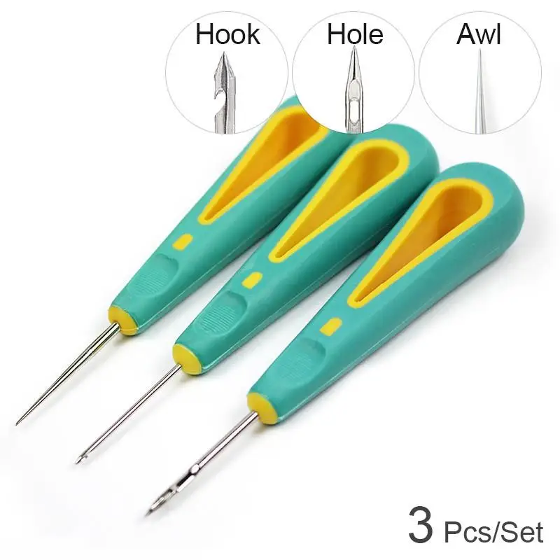 

Awl for Repair Leather Shoe Sewing Cobbler Tool DIY Craft Straight Curved and Hole Hook Needle Bodkin Bradawl Piercer Stab Awl