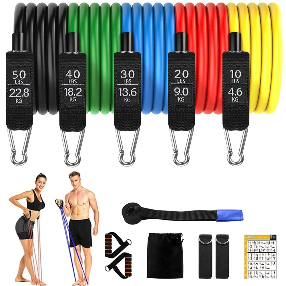 Набор эспандеров повязки для упражнений с дверным АНКЕРОМ тренировок