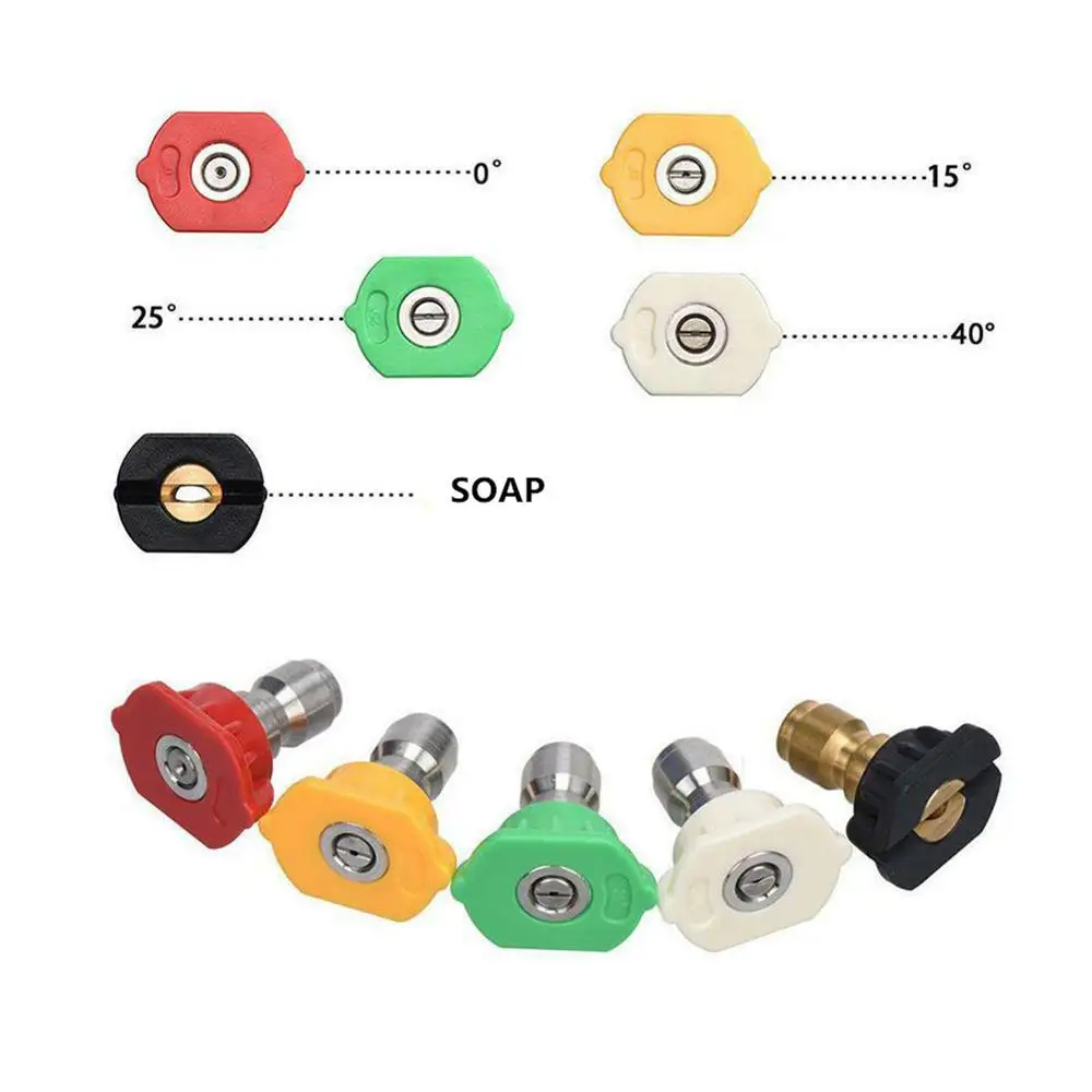 5 шт. быстрый разъем автомобиля стиральные сопла металла Jet насадка сопло