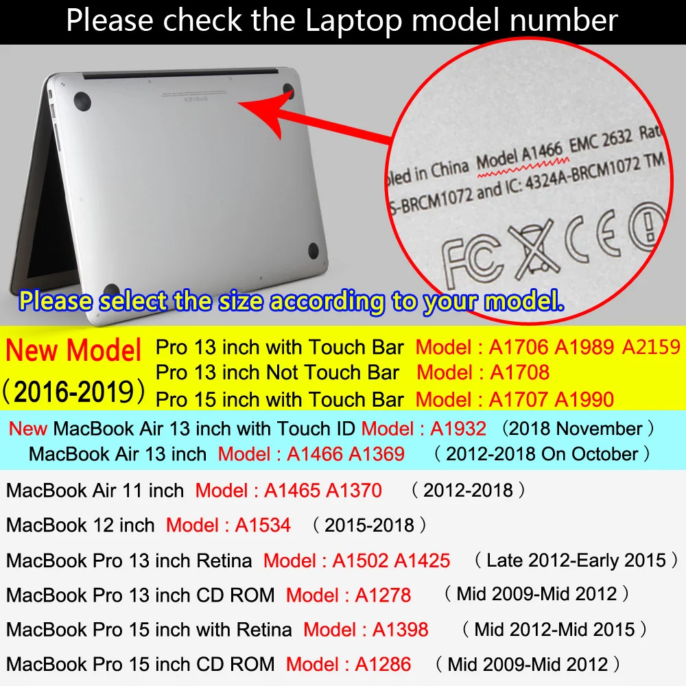 2019 новый тонкий чехол для ноутбука MacBook Air Pro retina 11 12 13 лет A1466 15 16 дюймов Сенсорная