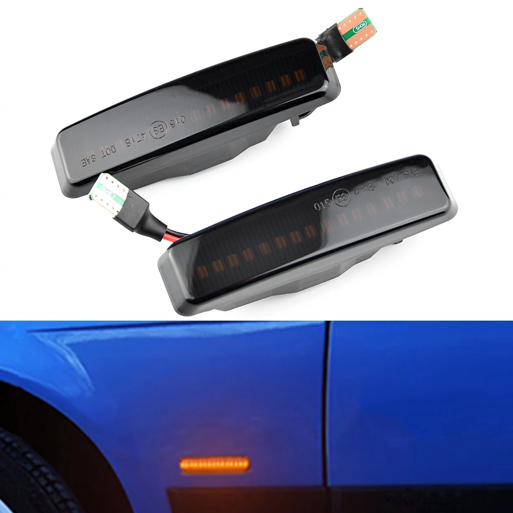 

2 Pieces Dynamic Amber LED Side Marker Blinker Turn Signal Light Lamp For BMW 5 Series E39 95-03 E39 M5 98-03 Canbus Error Free