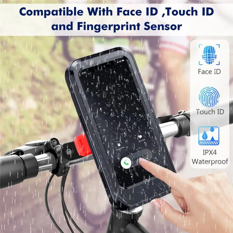 bicycle cellphone holder waterproof mobile phone bracket wireless charging motorcycle case riding cycling parts bike equipment free global shipping