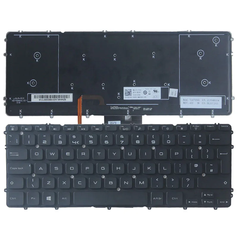 Великобритания Новая клавиатура ноутбука для Dell Precision M3800 XPS 15 9530 клавиатура с подсветкой