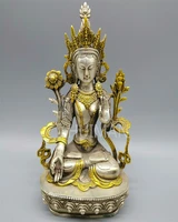 collect china fine workmanship cupronickel gilding sculpture guanyin buddha metal crafts home decoration4