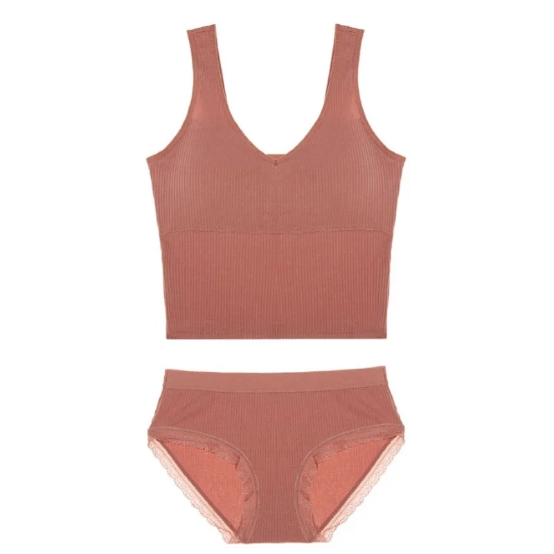 

everyday underwear women set Solid women underwear set Wire Free bra and underwear set women lingerie bras