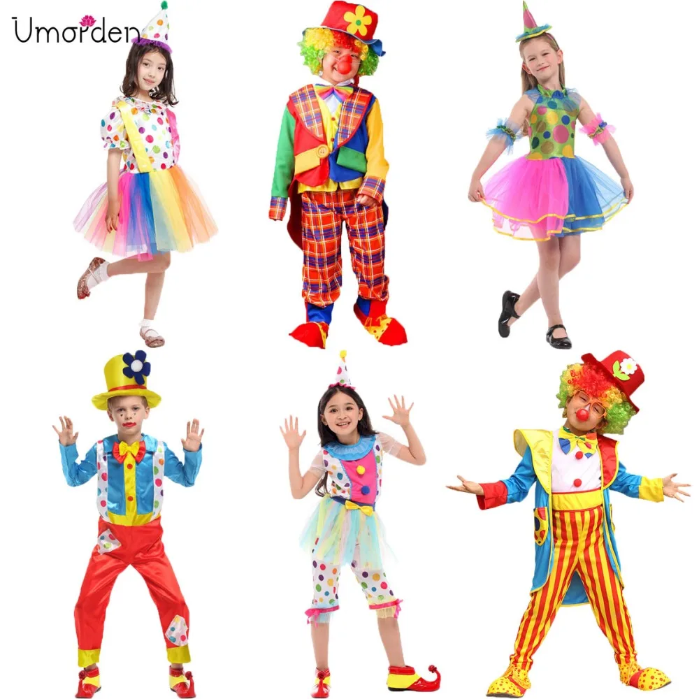 Детские костюмы на Хэллоуин Umorden Большой цирк костюм клоуна необычные фантазии