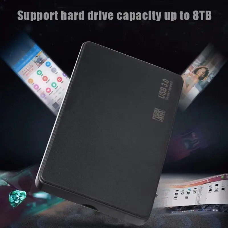 2 5 дюймов 8 ТБ HDD Внешний чехол для SSD USB3.0 SATA3 Высокая скорость поддержка внешний