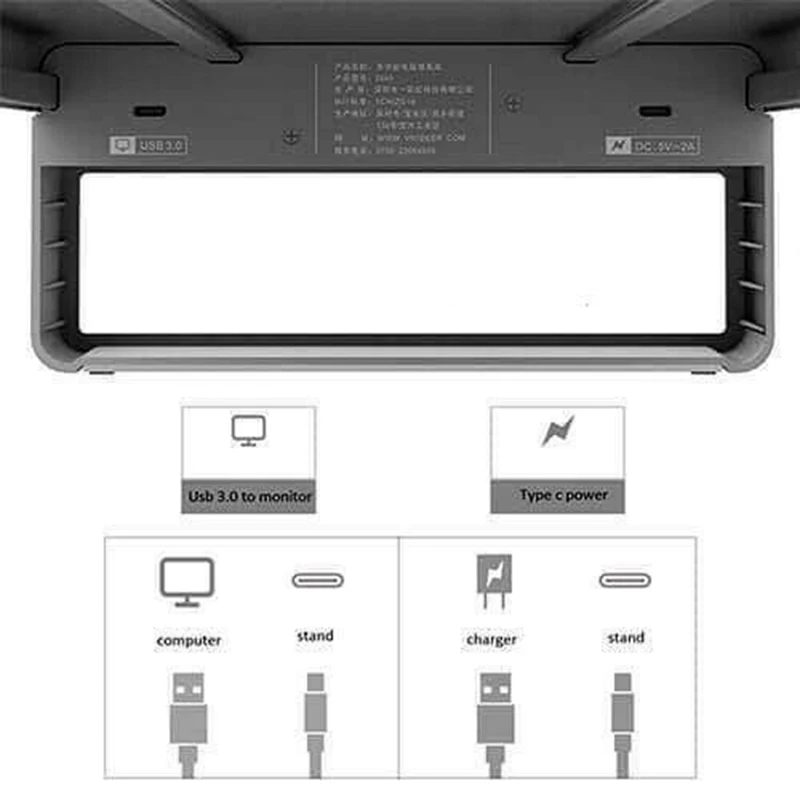 

Newly Smart Base Aluminum Alloy Computer Laptop Base Stand with USB 3.0 Port Charger Stand for PC Desktop Laptop (free gift)