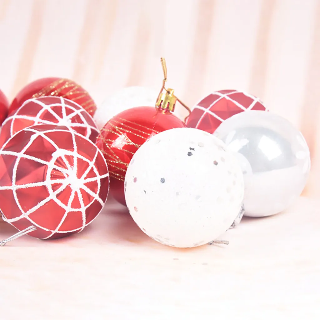 12 шт. в партии 6 см украшения для рождественской елки мяч Блестящий золотистый