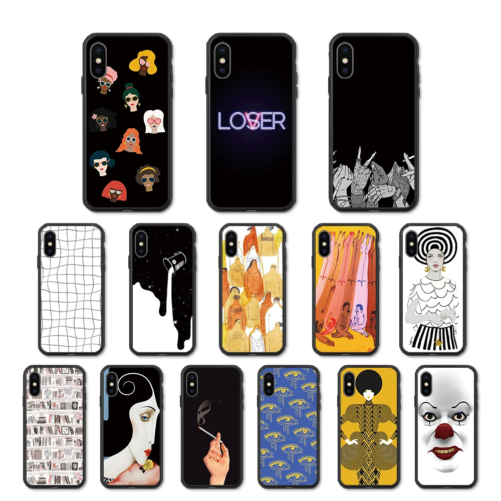 funny art Luxury Case For Samsung Galaxy S8 S9 S10 S10E cover S 8 9 10 Plus s7 s6 edge Shockproof Bumper etui caracasa fundas | Мобильные