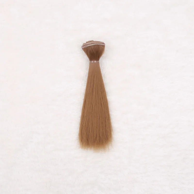 

1pcs 15*100cm Doll Accessories Long Straight Synthetic Fiber BJD SD Wig Hair For Doll Wigs High-temperature Wire girl toys