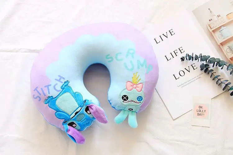 dumbo series plush U-shaped pillow Stitch animal stuffed toy anime image Neck doll Office rest gift for girl | Игрушки и хобби