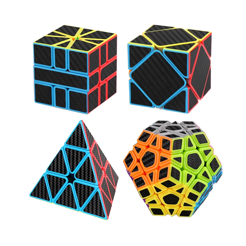 

18+ 4Pcs/set Gift Pack Magic Cube Mofangjiaoshi 4Pcs Packing Cubes Speed Cube Puzzle Educational Toys Educational Toys with 3