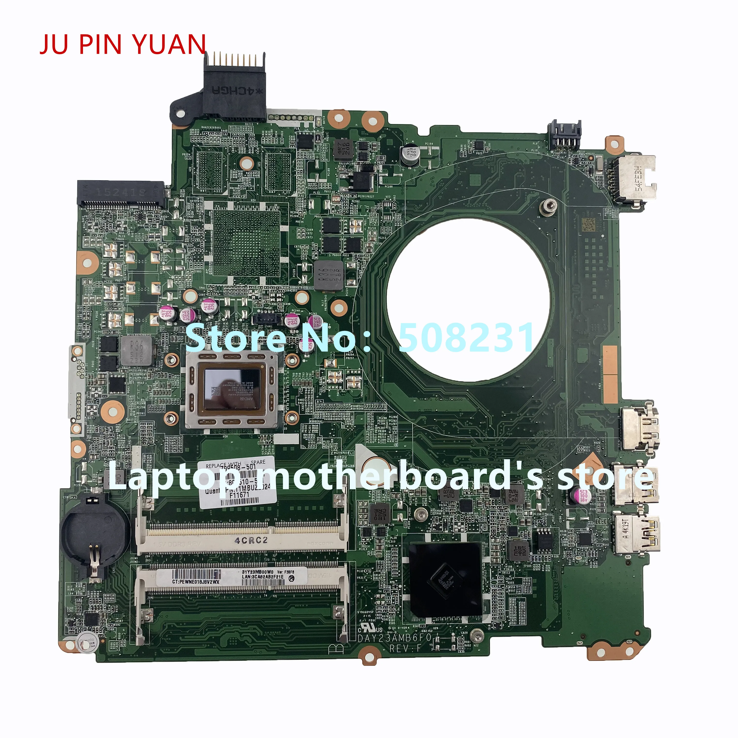 

799508-501 799508-001 DAY23AMB6F0 для ноутбука HP Pavilion 15Z-P 15-P материнская плата с процессором A10-4655M 100% полностью протестирована