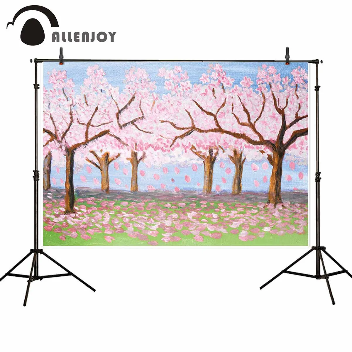 

Фотофон Allenjoy фон Пасха весеннее Дерево Розовый цвет вишни масляная живопись Новорожденные декорации фотобудка для фотосессии баннер
