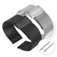 0 6mm mesh coarse stainless steel watch band wrist strap 18 20 22 24 mm watch bands with tool for huawei samsung amazfit fossil