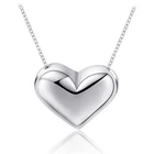 Оригинальное Серебро S925 пробы, простое классическое ожерелье с подвеской в форме сердца для женщин, подарки для влюбленных, модное ювелирное изделие