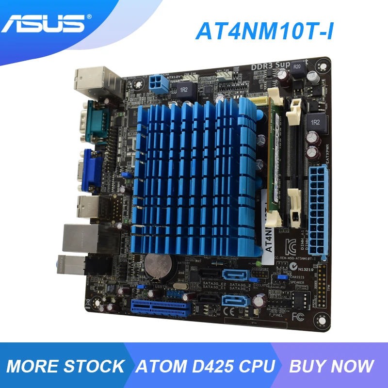 AT4NM10T-I для ASUS интегрированный Atom D425 процессор Mini ITX материнская плата DDR3 17*17 см GeForce
