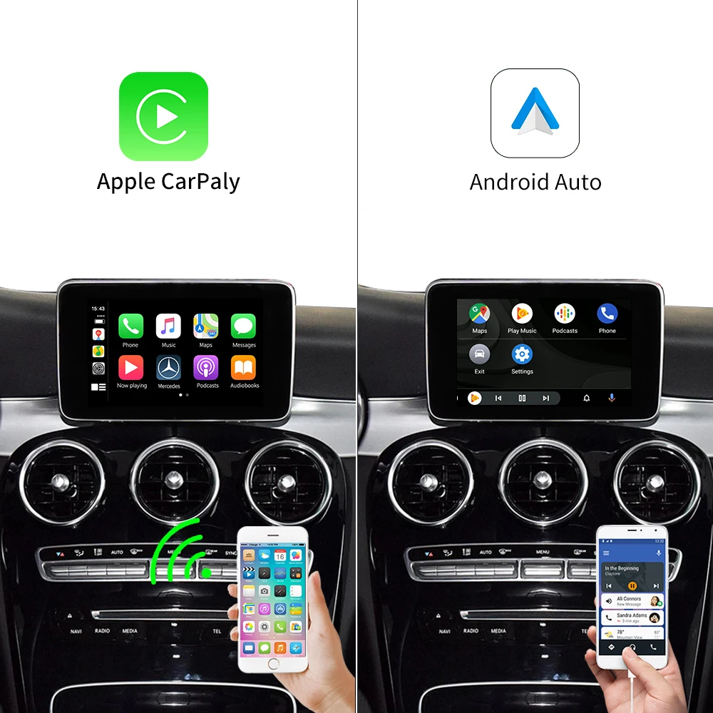 Carlinkit беспроводной Carplay Android автомобильный ТВ бокс для Mercedes A B C GLA Class NTG5.0 2015 2018 iOS 14