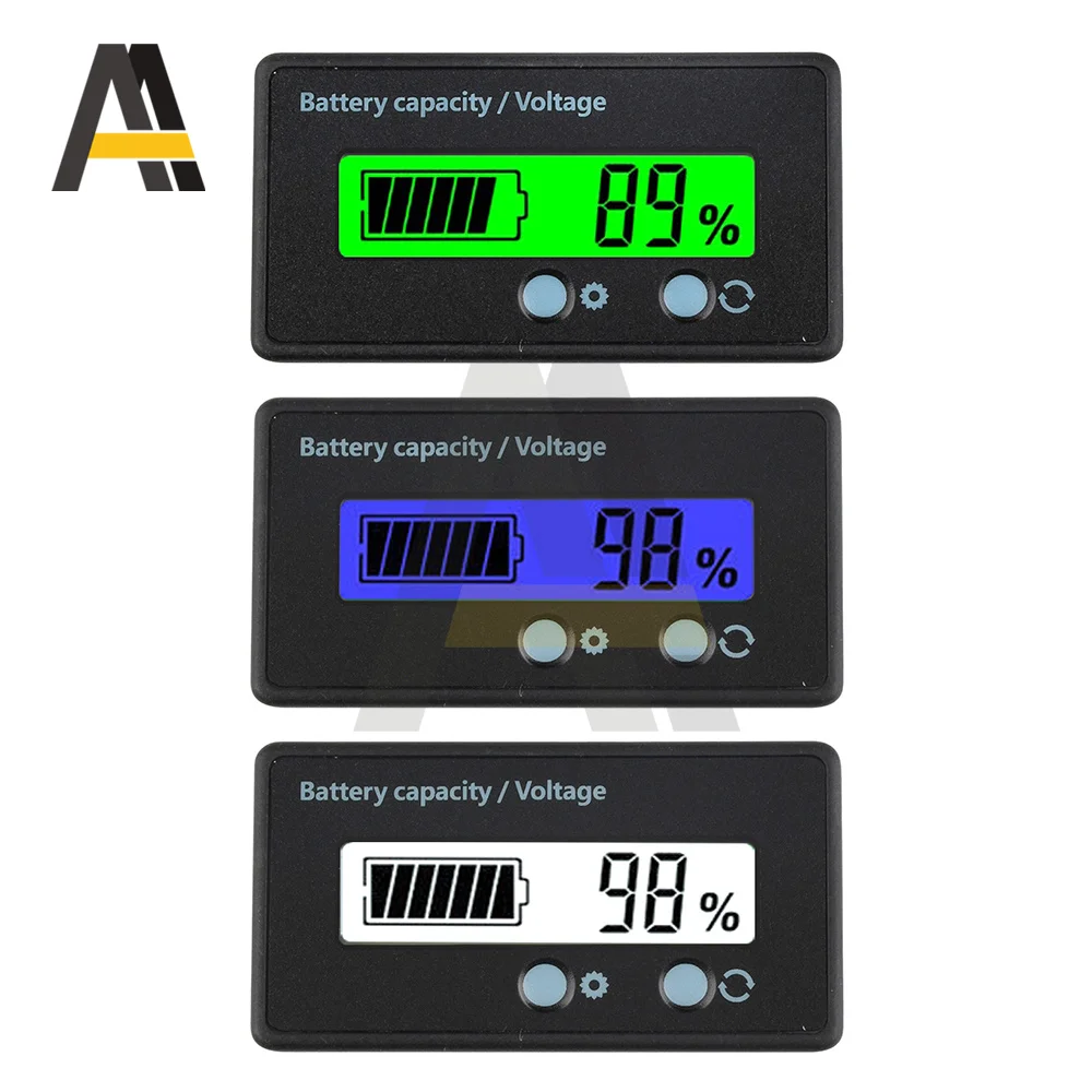 

7V-100V 6V-73V Lead-acid Battery Capacity Indicator Voltage Meter Voltmeter LCD Monitor Voltmeter Voltage Tester Meter
