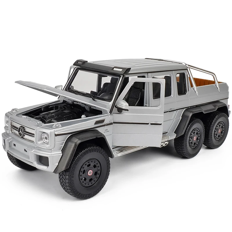 Модель автомобиля Welly 1:24 Mercedes G63 AMG 6X6 сплав Литые и игрушечные транспортные