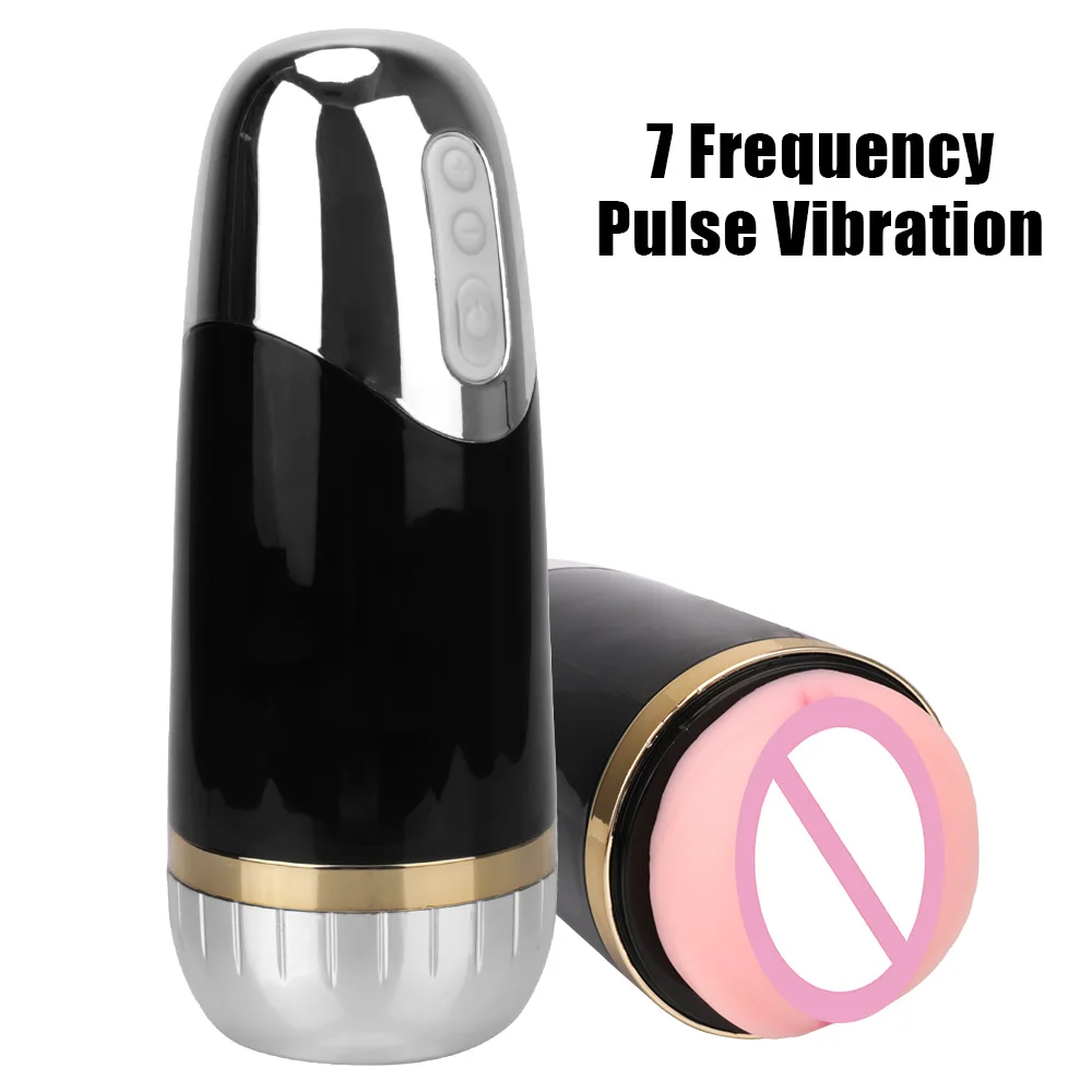 

18cm Deep Electric Mastubation Cup Male Masturbator 7 Frequency Pulse Vibrating Mute Strong Vibration Erotic Sex toys for Men