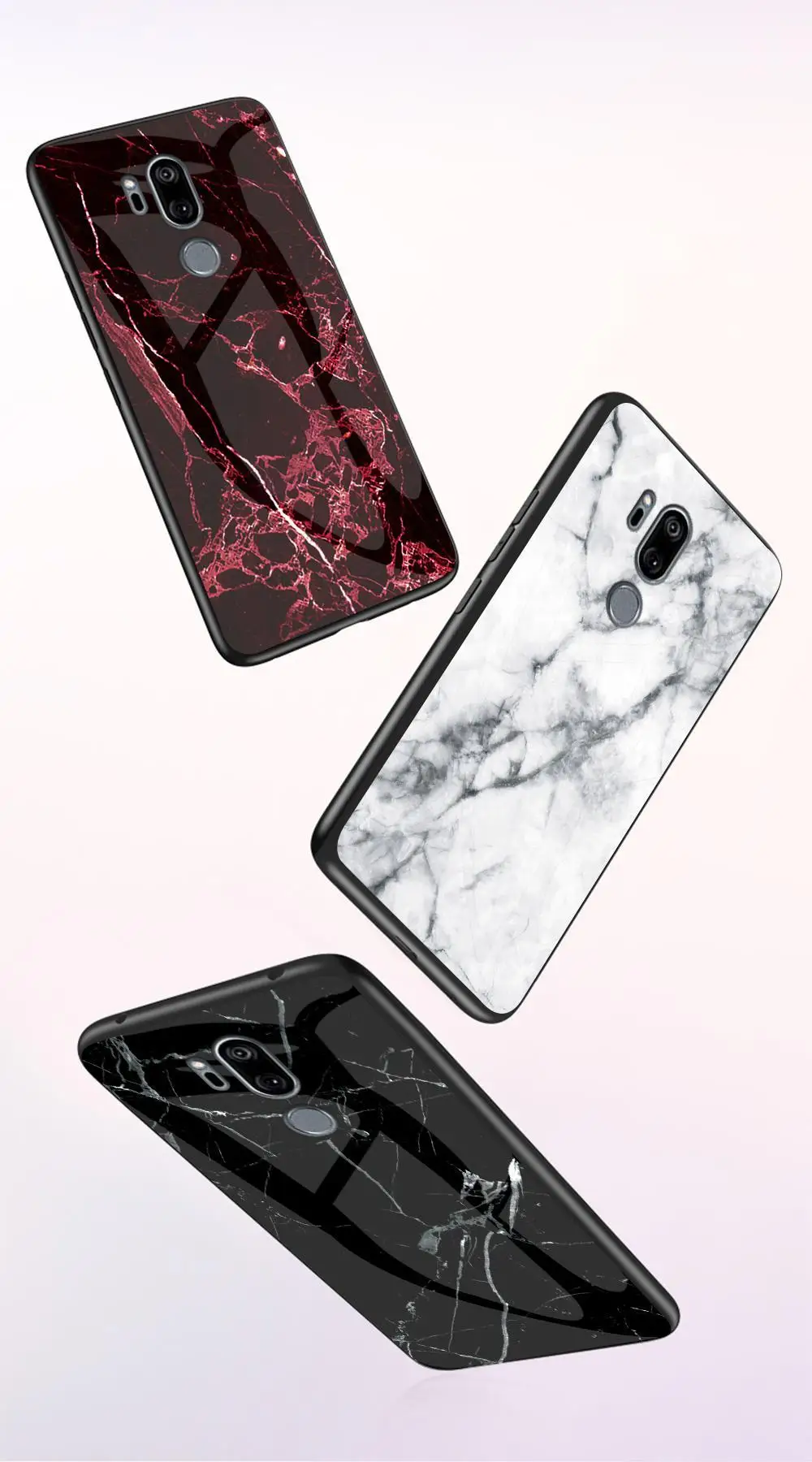 Для LG G7 ThinQ чехол стекло задняя Жесткая Крышка для телефона чехол для Funda LG G7 LGG7 чехол G710 мягкий TPU бампер закаленный для LG G 7 6,1''
