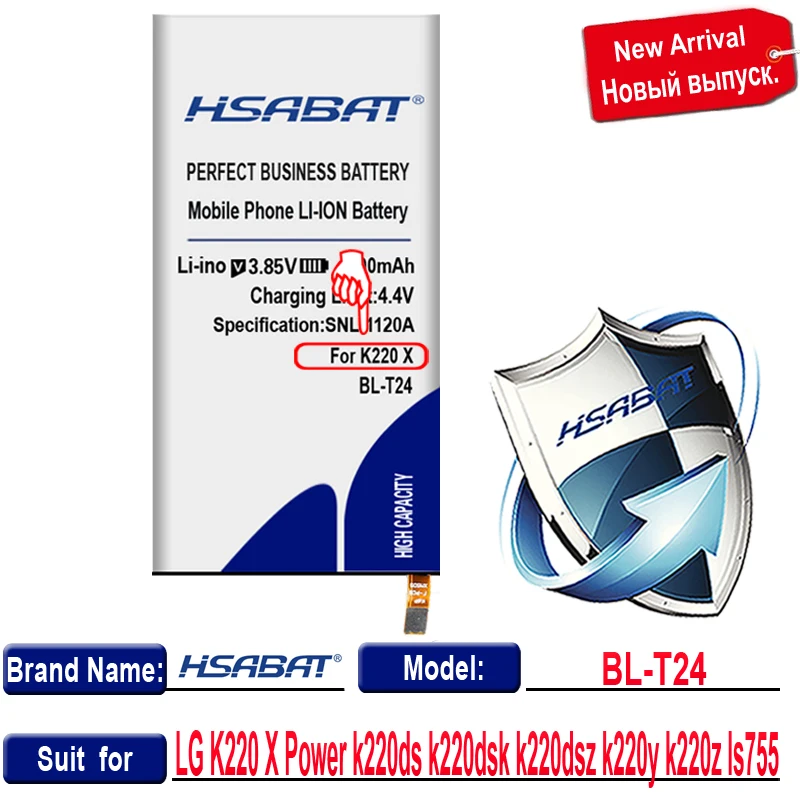 HSABAT запасной аккумулятор 5900 мАч Аккумулятор для LG BL T24 K220 X Power k220ds k220dsk k220dsz k220y k220z
