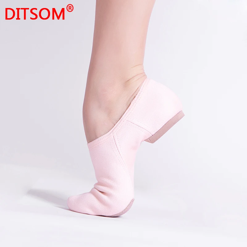 New Stretch Slip On Jazz Ballet Dance Shoes For Women Children Exercise Shoe Soft Yoga Indoor Training Sneakers Pink Black | Спорт и