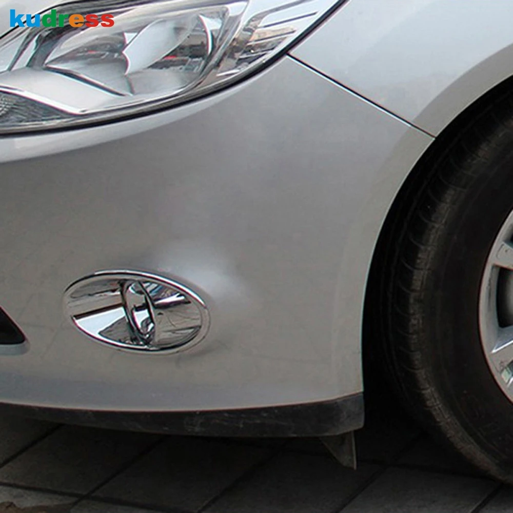 Автостайлинг автозапчасти аксессуары для Ford Focus 3 2012 2013 Хром ABS Внешняя передняя противотуманная фара декоративная накладка 2 шт