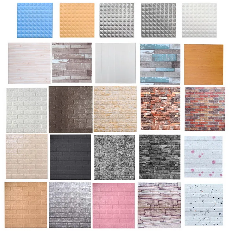 

3D Wall Stickers Marble Brick Waterproof DIY Self-Adhesive Decor Background For Kids Room Living Room Wallpaper Sticker