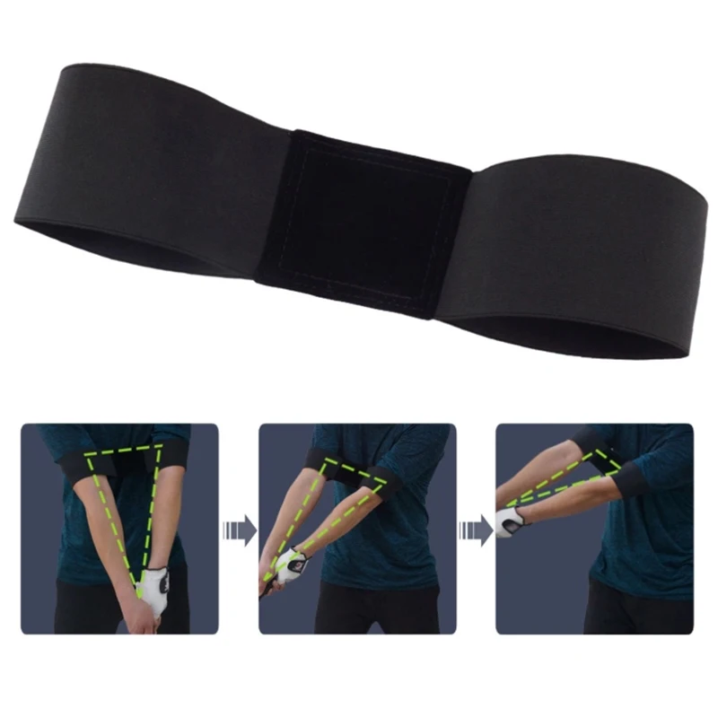 

Golf Swing Trainer Practicing Guide Gesture Alignment Training Aid Aids Correct Swing Trainer Elastic Arm Band Belt