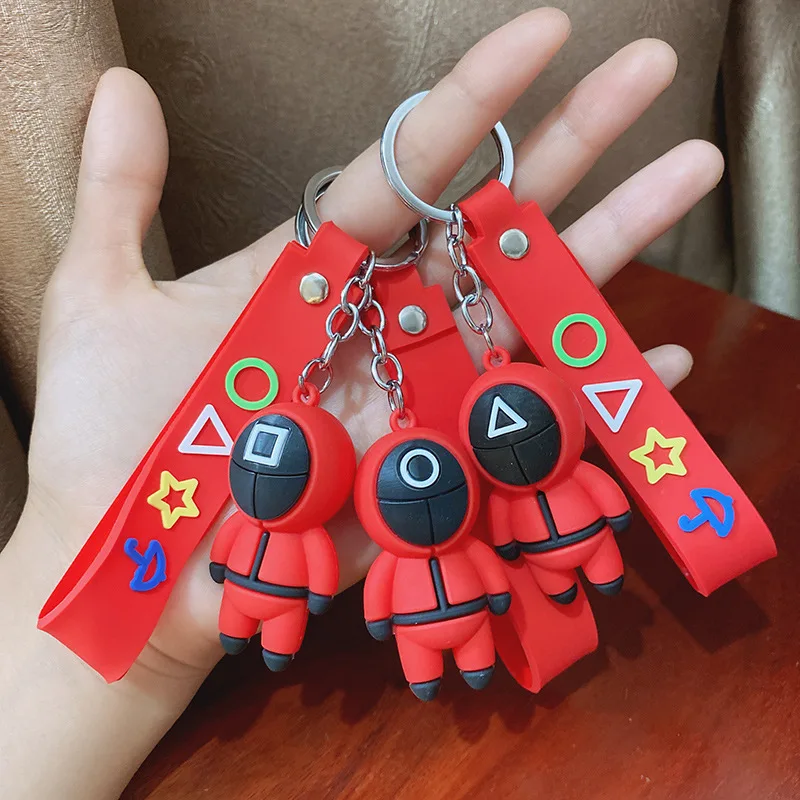 

Squid Game Keychain Korean TV Series Peripheral Props Triangle Round Game Masked Pendant Accessories Decoration Christmas Gifts