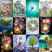 5d diy diamond painting flower landscape embroidery full round square drill cross stitch kits mosaic pictures home decoration