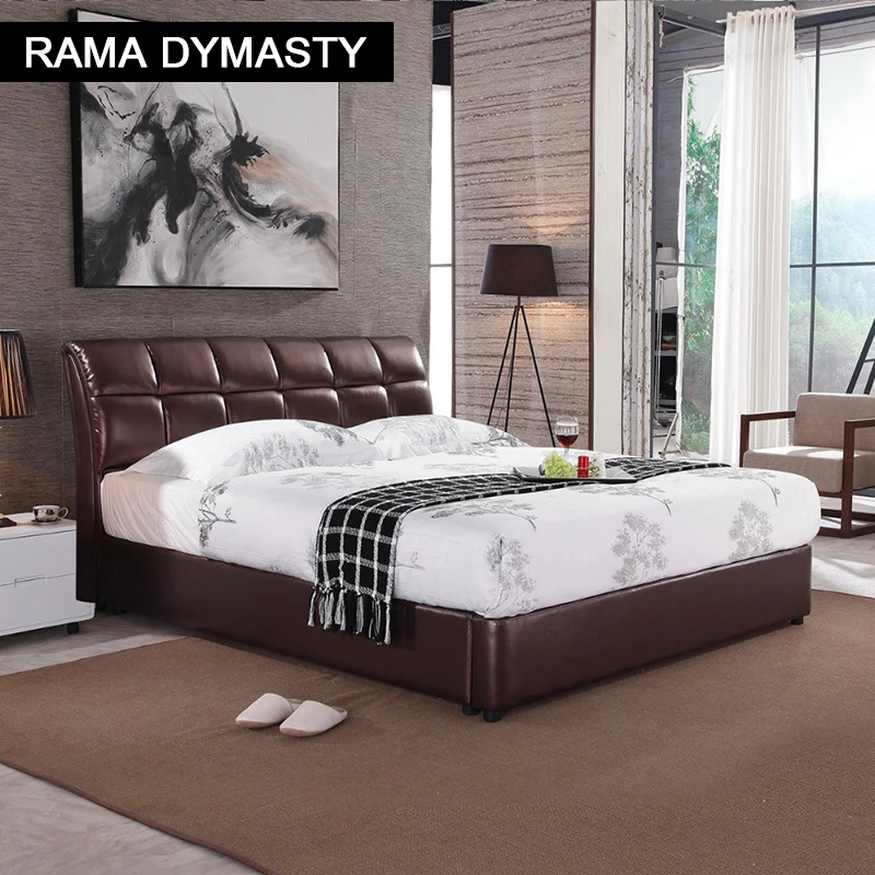 RAMA DYMASTY мягкая кровать из натуральной кожи современный дизайн кровати bett cama мода