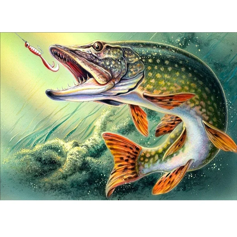 

5D Diamond Painting "Cartoon Big Fish" Full Round Diamond mosaic Sale Picture Rhinestone Diamond Embroidery
