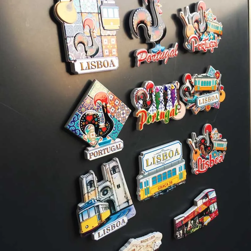 Fridge Magnets Souvenir Portugal Geographical Indication Decorative Magnetic Refrigerator Sticker 3D Resin Craft Tourism Gifts | Дом и сад