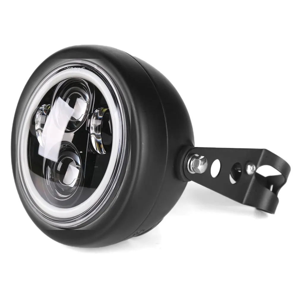 Универсальный черный 5 75 дюймовый металлический проектор для мотоцикла DRL