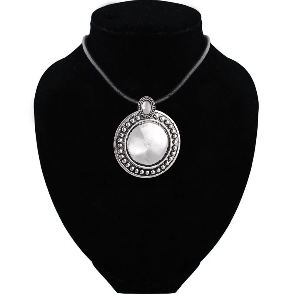 Женское колье-чокер в стиле панк ожерелье макси большие круглые металлические