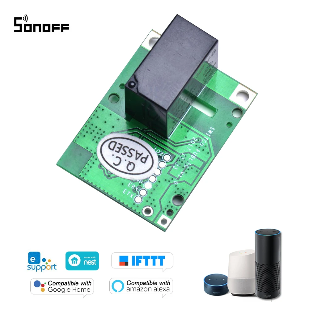 2 шт. SONOFF RE5V1C релейный модуль сухой контакт выход 5 в WiFi DIY Переключатель Inching/Selflock