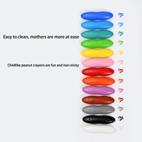 childrens peanut crayons 1224 color safe non toxic drawing painting water soluble brush paint not dirty hands can be washed
