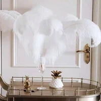 10pcslot natural white ostrich feathers wedding party home decoration plumas 45 50cm ostrich plumes table centerpiece crafts