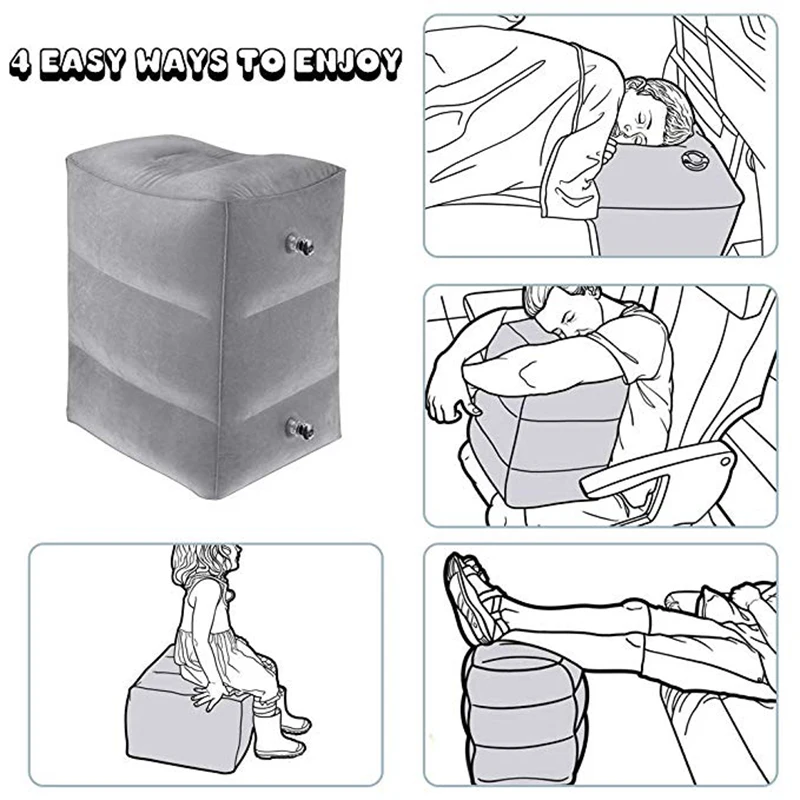 Надувная подушка для ног регулируемая высота портативная дома самолета