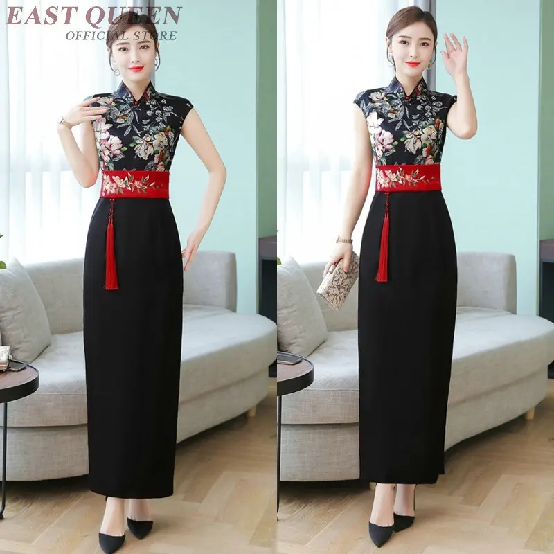 Элегантные китайские платья, вьетнамская одежда, Qipao, высокий разрез, сборная Талия, сексуальное восточное платье, длинное платье Cheongsam Ao Dai, платье TA1786