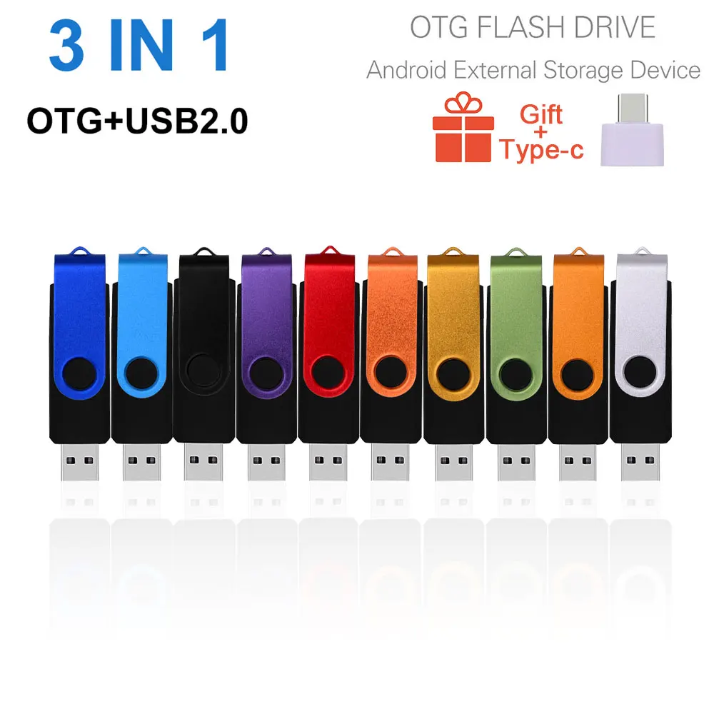 Пользовательский логотип OTG Usb флэш накопитель 2 0 металлический Флешка 4 ГБ 8 16 32 64