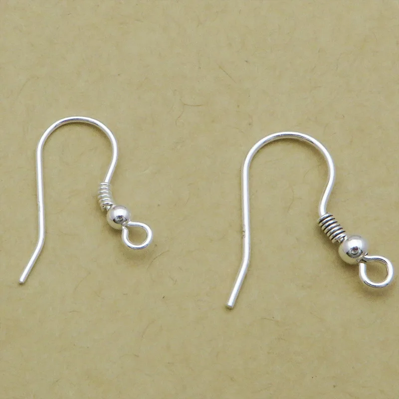 

CRUOSE S925 Sterling Silver Diy Earring Material Accessories Wholesale Earhook Semi-Finished Plain Silver Anti Allergy