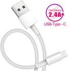 USB-кабель Type-C для Samsung S10 S9 3A, зарядный USB-кабель Type-C для Redmi Note 8 Pro, USB-C Cable Wire