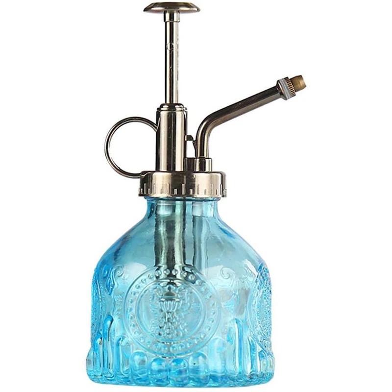 1Pc Retro Embossed Glass Small Plant Watering Can Portable Garden Balcony Flower Shower Spray Pot | Дом и сад
