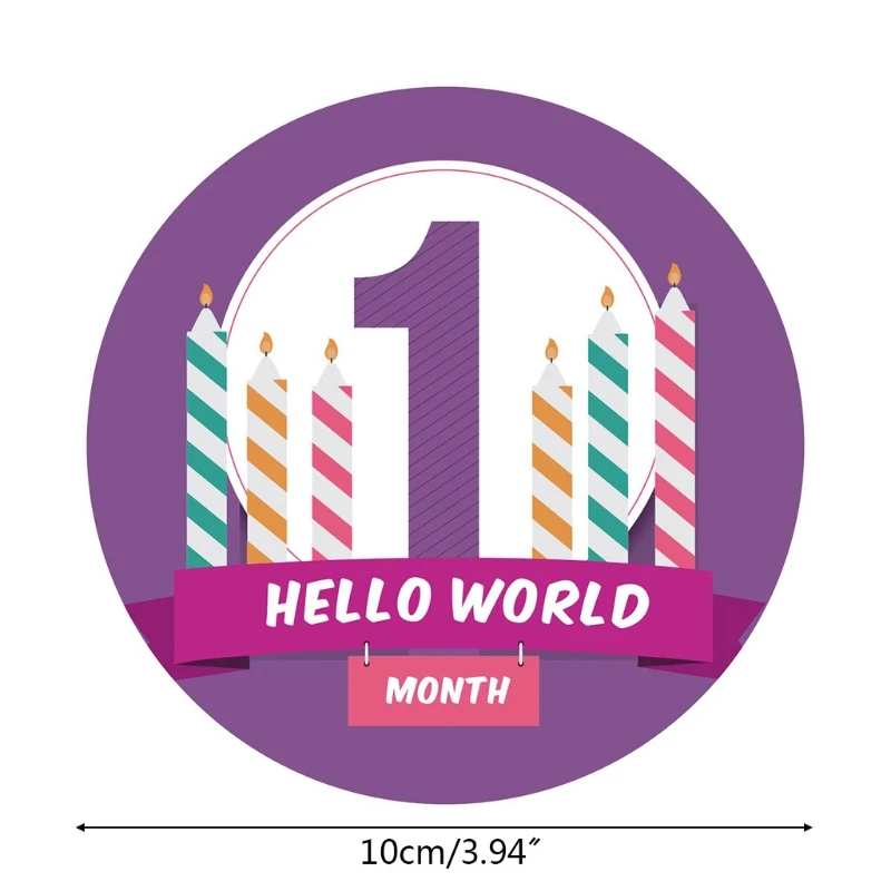 

50LE 12 Sheets/Set Baby Monthly Stickers Pregnant Belly Decals Memory Recording Milestone Sticker Newborn Growth Photography